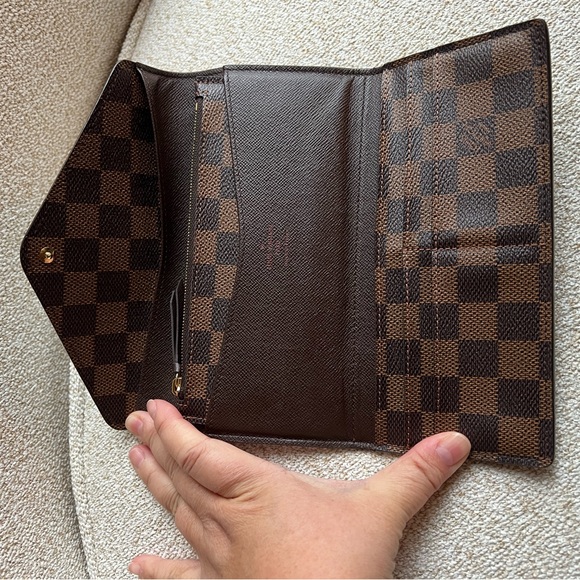 Louis Vuitton Sarah wallet Damier ebene with pouch! second hand - Picture 8 of 14